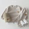 Conjunto Deportivo para Niños Ropa Infantil Coreana Estilo Otoño Set de Sudadera con Oso de Dibujos Animados Conjunto Casual de Dos Piezas para Niñas
