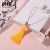 Novos acessórios de marcadores de página com borla de bola de rosca longa, materiais para artesanato de nó chinês, atacado do fabricante