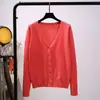 Suéter de stock a largo plazo para mujer, primavera y otoño, fino, cárdigan fino para mujer, abrigo, manga larga, suéter corto para mujer, exterior