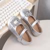 Zapatos de Princesa para Niñas Otoño 2025 Nuevos Zapatos Mary Jane de Suela Blanda para Niños con Pedrería Zapatos de Cuero Pequeños Zapatos de Frijol para Niñas