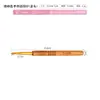 Ferramentas de Tricô Manual DIY Mais Vendidas Transfronteiriças Agulha de Suéter Agulha de Dreadlock Cabeça Redonda Gancho de Crochê de Bambu Cabo de Madeira Gancho de Crochê de Alumínio