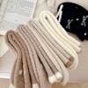 Calcetines de terciopelo cálidos con lazo para mujer, calcetines para dormir gruesos con forro polar, calcetines de suelo de otoño e invierno, calcetines de dormir de invierno para adultos, mes