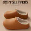 Pantuflas de algodón impermeables EVA para mujer, nuevo estilo otoño e invierno, con felpa cálida, antideslizantes, suela gruesa, para casa, para exterior, zapatos de algodón para parejas, hombre