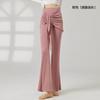 Calça de Yoga Micro com Amarração Falsa de Duas Peças Calça de Dança Latina Feminina Cintura Alta Quadril Guofeng Famosa Calça de Dança Étnica