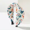 Diadema He Ming Estilo Coreano Moda y Hermoso Bloque de Color Estampado de Mariposa Diadema Ancha para Mujer Estilo Bohemio Accesorio Versátil para el Cabello