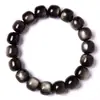 Pulsera deabalorios de Obsidiana Dorada Natural Estilo Vintage para Hombres y Mujeres, Pulsera de Obsidiana Dorada Estilo Pareja, Joyería de Jade, Fuente de Suministro para Transmisiones en Vivo