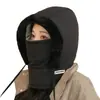 Sombrero Lei Feng Cálido con Forro de Polar para Invierno, Protección para los Oídos, para Mujeres, Esquí y Ciclismo, Máscara de Nieve a Prueba de Viento, Bufanda para el Cuello Integrada
