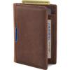 Portatarjetas de Cuero Cepillado Antirrobo Rfid Personalizado para Exportación con Múltiples Ranuras para Tarjetas y Compartimento Plegable tipo Bi-Fold Cartera de Cuero de Negocios para Hombres