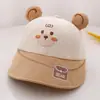 Chapéu de Bebê Fino Primavera e Outono Desenho Animado Aba Larga Protetor Solar Chapéu de Sol Respirável Fofo Chapéu de Pescador Moderno para Meninos e Meninas