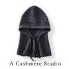 Gorro de Cachemir para Mujer, Gorro Grueso de Punto Casual, Gorro Versátil Estilo Coreano para Otoño e Invierno, Gorro de Lana con Protección para los Oídos, Gorro para Clima Frío