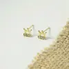 Pendientes que no necesitan quitarse al dormir, con un toque de alta gama y elegancia, Pendientes Sencillos y Compactos de 14 Quilates para Mujer, Pendientes de Sonrisa de Celebridad de Internet Coreana