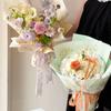 Material Floral con Estampado Dorado Diseño de Fénix, Película Mate Impermeable de Seda, Papel de Regalo de Flores para Ramos y Flores Frescas