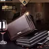 Nueva Cartera para Hombre Gran Capacidad de Negocios Portátil para Mano de Cuero Suave Casual Larga con Cierre Bolsillo Bolso para Hombre de Moda