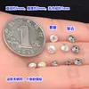 Plata Esterlina S925 Finamente Elaboradas Roscadas Forma de Ovni Pequeñas Cuentas Espaciadoras Joyería de Cristal Tejido Pulsera Collar Accesorios DIY