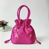 Bolso de Mano para Mujer Bolso Pequeño Bolso de Mano Bordado Estilo Étnico Bolso de Mamá Bolso Cubo para Dama Cordón Bolso para Teléfono Hanfu
