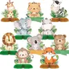 Centros de Mesa em Favo de Mel de Animais da Selva Suprimentos para Festa Temática Decorações de Aniversário Floresta Selvagem Arranjos de Aniversário