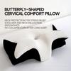 Almohada de Mariposa Transpirable para Protección del Cuello Almohada de Memoria de Mariposa para Dormir Columna Cervical Núcleo de Espuma Viscoelástica de Rebote Lento