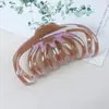 Pinza de Agarre con Forma de Calabaza Colorida Galvanizada para Gran Volumen de Cabello Pinza para el Cabello de Múltiples Rizos Parte Trasera de la Cabeza de Mujer Nuevo Pinza de Tiburón de Gama Alta