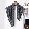 Bufanda Cuadrada de Lujo con Patrón de Espiga para Mujer, Bufanda de Seda Suave y Amigable con la Piel, Adecuada para Todas las Estaciones, Bufanda Decorativa Sencilla y Elegante para el Cuello y Chal