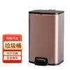 Cubo de basura de acero inoxidable operado con el pie para inodoro doméstico, baño, oficina, cubo simple de sonido ligero con cierre lento operado con el pie, doble capa