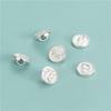 Plata Esterlina S925 Plata Lisa Botones Guardianes del Zodíaco Hebilla de Cola Accesorios DIY Hecho a Mano Botones para Pulsera de Cuerda