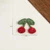 Nuevo Parche de Tela de Flor de Cerezo Roja de Dibujos Animados Lindo Accesorios Pasadores Hechos a Mano DIY Zapatos y Sombreros Accesorios para Ropa