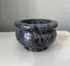 Incensário Esculpido em Mármore Branco, Retangular de Pedra Azul Esculpido à Mão para Salões Ancestrais, Túmulos e Ornamentos de Pedra para Casa ao Ar Livre