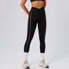 Leggings de Running Fitness Cruzados de Sensación Desnuda Levanta Glúteos Control de Abdomen Bloqueo de Color para Mujer, Leggings Fitness Cortos Retorcidos