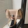 Bolso Pequeño Cuadrado de Hombro Único, Color Sólido, Versátil, Estilo Coreano de Moda, Estética, Tendencia, Hebilla de Candado, Simple, Nuevo de Verano 2026