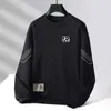 Camiseta de Manga Larga para Jóvenes Hombres, Capa Base, Estampado de Marca de Moda, Top Otoño/Invierno, Sudadera