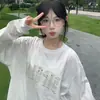 Sudadera con capucha de manga larga blanca con bordado retro americano para hombre y mujer Primavera y Otoño 2026 Nuevo Diseño Holgado con Sentido Nicho Camiseta