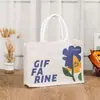 Bolsa de lino vintage bolsa de compras publicitaria personalizada bolsa de yute bolsa de almacenamiento de regalo bolsa de lino bolso de algodón y lino logotipo impreso
