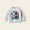 Ropa para niños Sudadera con forro polar para niño Otoño e Invierno Nueva sudadera de estilo occidental para niños Sudadera con estampado de dibujos animados para bebé Top informal de manga larga