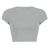 Camiseta Básica Corta de Color Sólido para Mujer Europea y Americana, Expuesta del Ombligo, Manga Corta, Cuello Redondo, Manga Corta, Camiseta Superior Dopamine Sisters