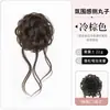 Peluca de Moño Lateral Barba de Dragón para Mujer, Herramienta de Torcer el Cabello tipo Bolsillo, Postizo Voluminizador, Anillo para Moño Flor de Capullo