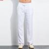 Calças de Linho Masculinas Largas de Algodão e Linho Calças Casuais Masculinas Calças de Linho Retas Masculinas Primavera e Verão Calças de Verão Calças de Linho Masculinas