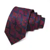 Gravata Masculina Logotipo Personalizado Gravata Paisley Vermelha Casamento Noivo Gravata de Alta Qualidade Amarrada à Mão para Homens