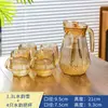 Jarra de Agua Fría de Vidrio, Resistente a Altas Temperaturas, Tetera de Gran Capacidad, Vaso de Agua Fría para el Hogar, Recipiente para Agua Hirviendo, Jarra para Jugos, Jarra