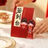 Cartões de Lugar para Casamento Estilo Chinês no Atacado, Cartões de Mesa para Parentes e Amigos do Noivo, Cartões de Lugar Cartoon para Casamento, Cartões de Assento para Banquete de Casamento, Suprimentos para Decoração de Casamento