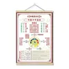 Medicina Tradicional Chinesa Bem-Estar Meridiano das Costas Madeira Maciça Rolo Pendurado Pintura Limpeza de Meridianos Arte de Parede Pintura Decorativa