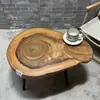 Mesa de centro de madera de alcanfor mesa de centro de sofá de madera maciza mesa pequeña de casa de huéspedes tatami japonés mesa de centro estilo wabi-sabi otro sala de estar