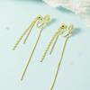 Aretes de Clip con Borla Larga Sin Agujeros en las Orejas para Mujer 2021 Nueva Moda Placa de Incienso de Mosquitos Sensación de Alta Gama Aretes de Clip