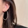 Brincos Móveis Estilo Igual ao de Ning Yizhuo Grandes Argolas Lisas Brincos Argola Inteligentes para Mulheres Sem Orelhas Furadas Processamento de Presilha de Orelha