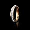 Anel de diamante Rai de luxo leve e duplo europeu e americano Anel de diamante feminino de aço titânio completo Anel de moda de nicho sem desbotamento Jóias de gipsófila