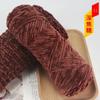Chenille de veludo dourado médio grosso lã bola chapéu cachecol camisola boneca crochê gancho sapatos diy tecido saco de material