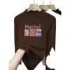 Estilo Nuevo Otoño e Invierno para Niñas Cuello Medio Alto Ropa Cálida Casual para Niños Grandes y Medianos Camisa Térmica de Polar Cepillado para Niños de Moda