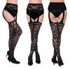Ropa interior sexy con tirantes antideslizantes y cintura alta para mujer, medias de seda unidas con extremos abiertos, malla fina, ropa interior sexy de malla gratis
