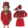 Disfraz de Azafata de Vuelo para Niños de Halloween Cosplay Juego de Rol para Jardín de Infancia Uniforme Profesional Atuendo de Presentación de Azafata