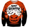 Suéter Divertido de Halloween con Elementos de Dibujos Animados para Hombres y Mujeres Transfronterizo, Suéter Festivo, Tops con Estampado 3D de Terror para Niños