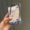 Bolsa com Recorte de Fruta Adequada para Capa de Celular Apple 16/15Pro 14 Cor Contrastante Duas em Uma 13 Simples 12 Transparente 11